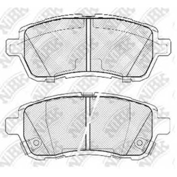 Колодки тормозные дисковые передний для DAIHATSU COO, MATERIA(M4#), SIRION(M3#) / FORD FIESTA / MAZDA 2(DE) / SUBARU JUSTY / SUZUKI SWIFT(FZ,NZ) <b>NiBK PN5544</b>