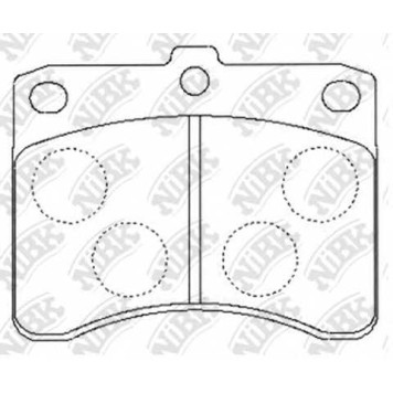 Колодки тормозные дисковые передний для DAIHATSU 1000, 55 WIDE, ATRAI, CUORE(L201,L501,L80,L81), HIJET(#U20,#U60,S85), SPARCAR(S7#) <b>NiBK PN6114</b>