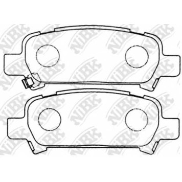 Колодки тормозные дисковые задний для SUBARU FORESTER(SF,SG), IMPREZA(GC,GD,GF,GFC,GG), LEGACY(B13#,BE,BH,BL,BP), OUTBACK(BE,BH) <b>NiBK PN7415</b>