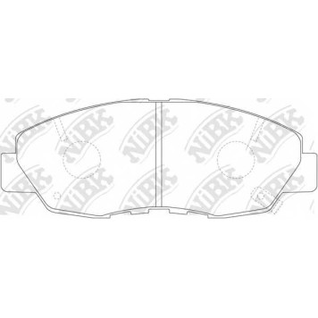 Колодки тормозные дисковые передний для HONDA ACCORD(CB,CC,CD,CE,CF,CG), CIVIC(ES), CR(RD) <b>NiBK PN8484</b>