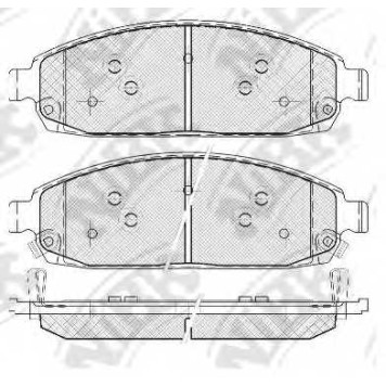 Колодки тормозные дисковые передний для JEEP COMMANDER(XK), GRAND CHEROKEE(WH,WK) <b>NiBK PN8491</b>