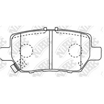 Колодки тормозные дисковые задний для HONDA LEGEND(KA9,KB#) <b>NiBK PN8512</b>