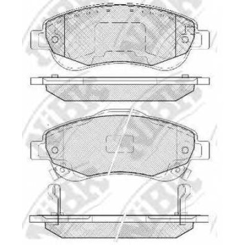 Колодки тормозные дисковые передний для HONDA CR(RD#,RE) <b>NiBK PN8808</b>