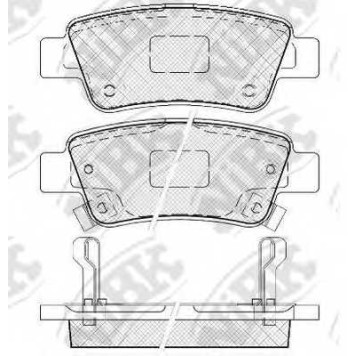 Колодки тормозные дисковые задний для HONDA CR(RE) <b>NiBK PN8809</b>
