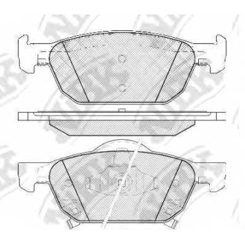 Колодки тормозные дисковые передний для HONDA ACCORD(CU), CIVIC(FK) <b>NiBK PN8863</b>