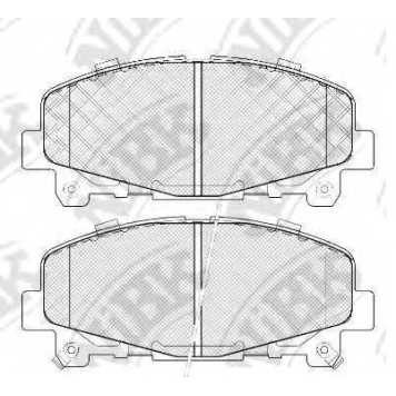 Колодки тормозные дисковые передний для HONDA ACCORD(CU) <b>NiBK PN8865</b>