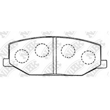 Колодки тормозные дисковые передний для SUZUKI JIMNY(FJ), SAMURAI(SJ), SJ 410, SJ 413, SUPER CARRY(ED) <b>NiBK PN9118</b>