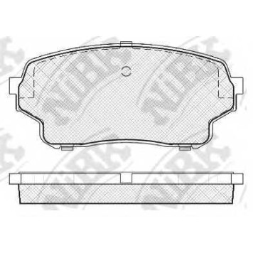 Колодки тормозные дисковые передний для SUZUKI GRAND VITARA(FT) <b>NiBK PN9806</b>