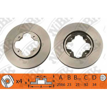 Тормозной диск NiBK RN1030