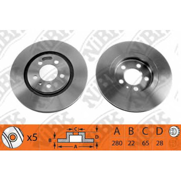 Тормозной диск NiBK RN1044
