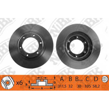 Тормозной диск NiBK RN1066
