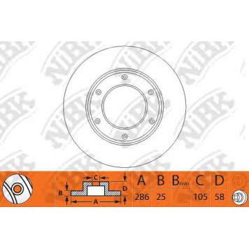 Тормозной диск NiBK RN1090
