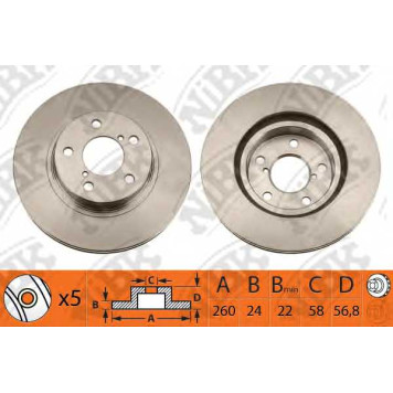 Тормозной диск NiBK RN1091