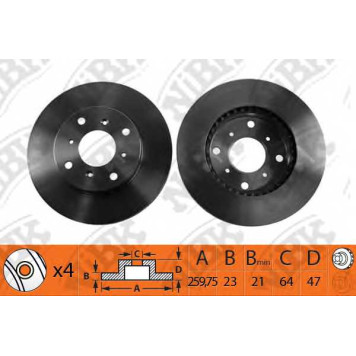Тормозной диск NiBK RN1093