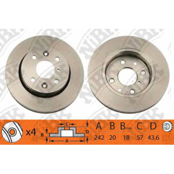 Тормозной диск NiBK RN1102