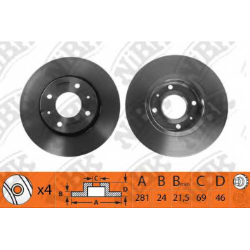 Тормозной диск NiBK RN1114