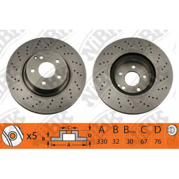 Тормозной диск NiBK RN1135D