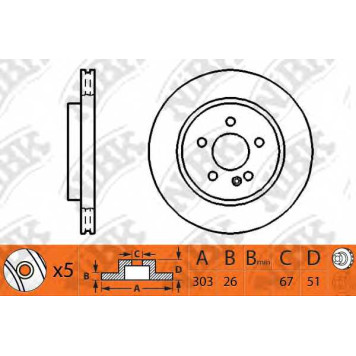 Тормозной диск NiBK RN1136