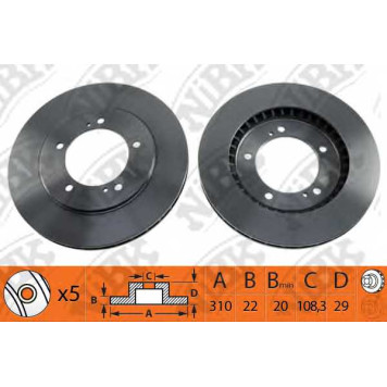 Тормозной диск NiBK RN1140