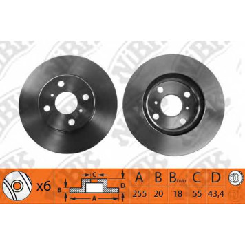 Тормозной диск NiBK RN1144