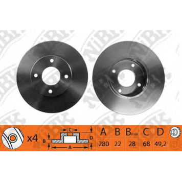 Тормозной диск NiBK RN1146