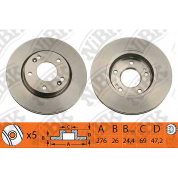 Тормозной диск NiBK RN1178