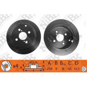 Тормозной диск NiBK RN1190