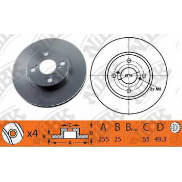 Тормозной диск NiBK RN1198