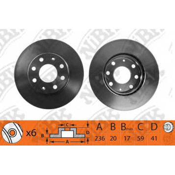 Тормозной диск NiBK RN1206