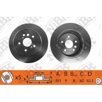 Тормозной диск NiBK RN1207