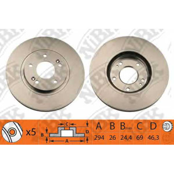 Тормозной диск NiBK RN1209