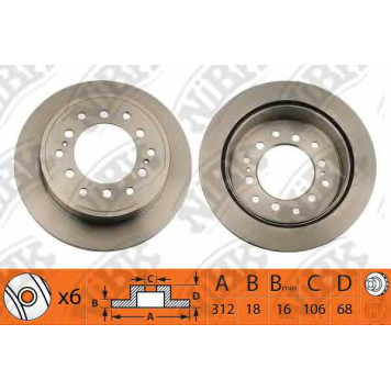 Тормозной диск NiBK RN1216