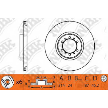 Тормозной диск NiBK RN1217