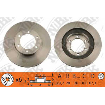 Тормозной диск NiBK RN1220