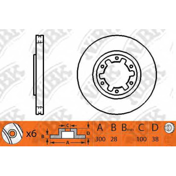 Тормозной диск NiBK RN1226