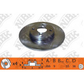 Тормозной диск NiBK RN1228