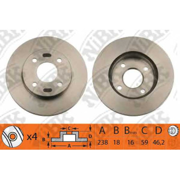 Тормозной диск NiBK RN1233