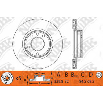 Тормозной диск NiBK RN1235
