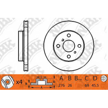 Тормозной диск NiBK RN1237