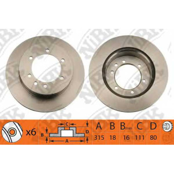 Тормозной диск NiBK RN1240