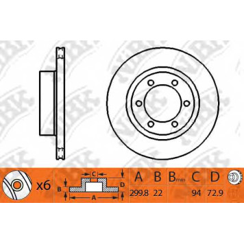Тормозной диск NiBK RN1249