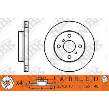Тормозной диск NiBK RN1253