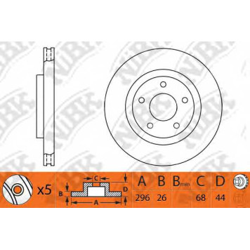 Тормозной диск NiBK RN1303
