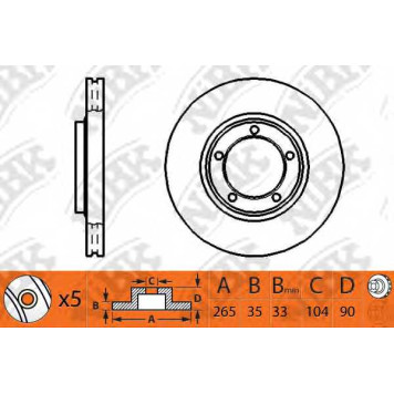 Тормозной диск NiBK RN1331