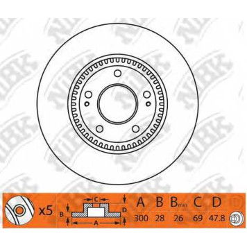 Тормозной диск NiBK RN1348