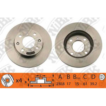 Тормозной диск NiBK RN1350