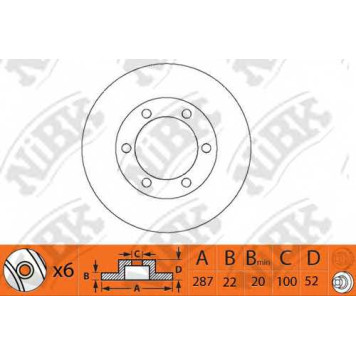 Тормозной диск NiBK RN1358