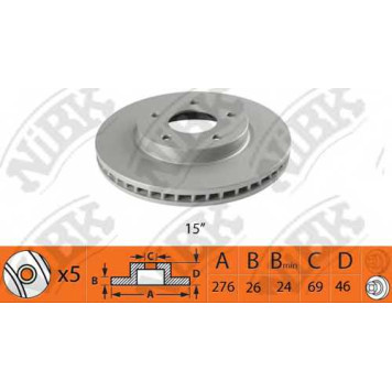 Тормозной диск NiBK RN1366