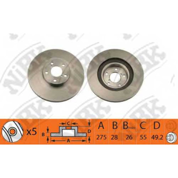 Тормозной диск NiBK RN1384