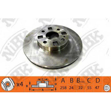 Тормозной диск NiBK RN1387